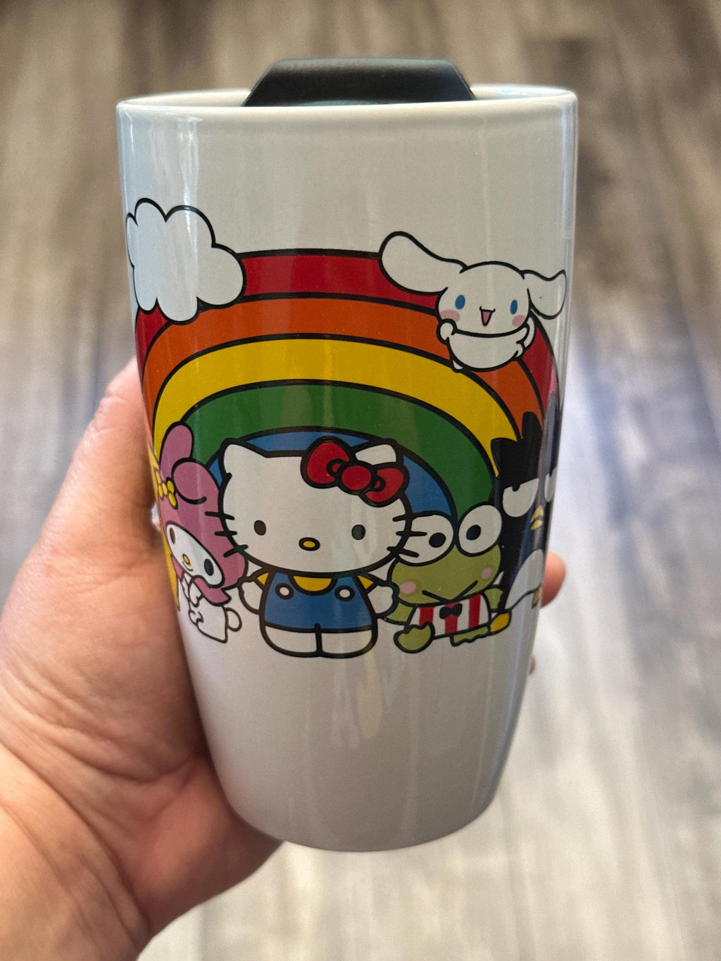 Hello Kitty Friends Cup With Lid Cute Coffee Cup New