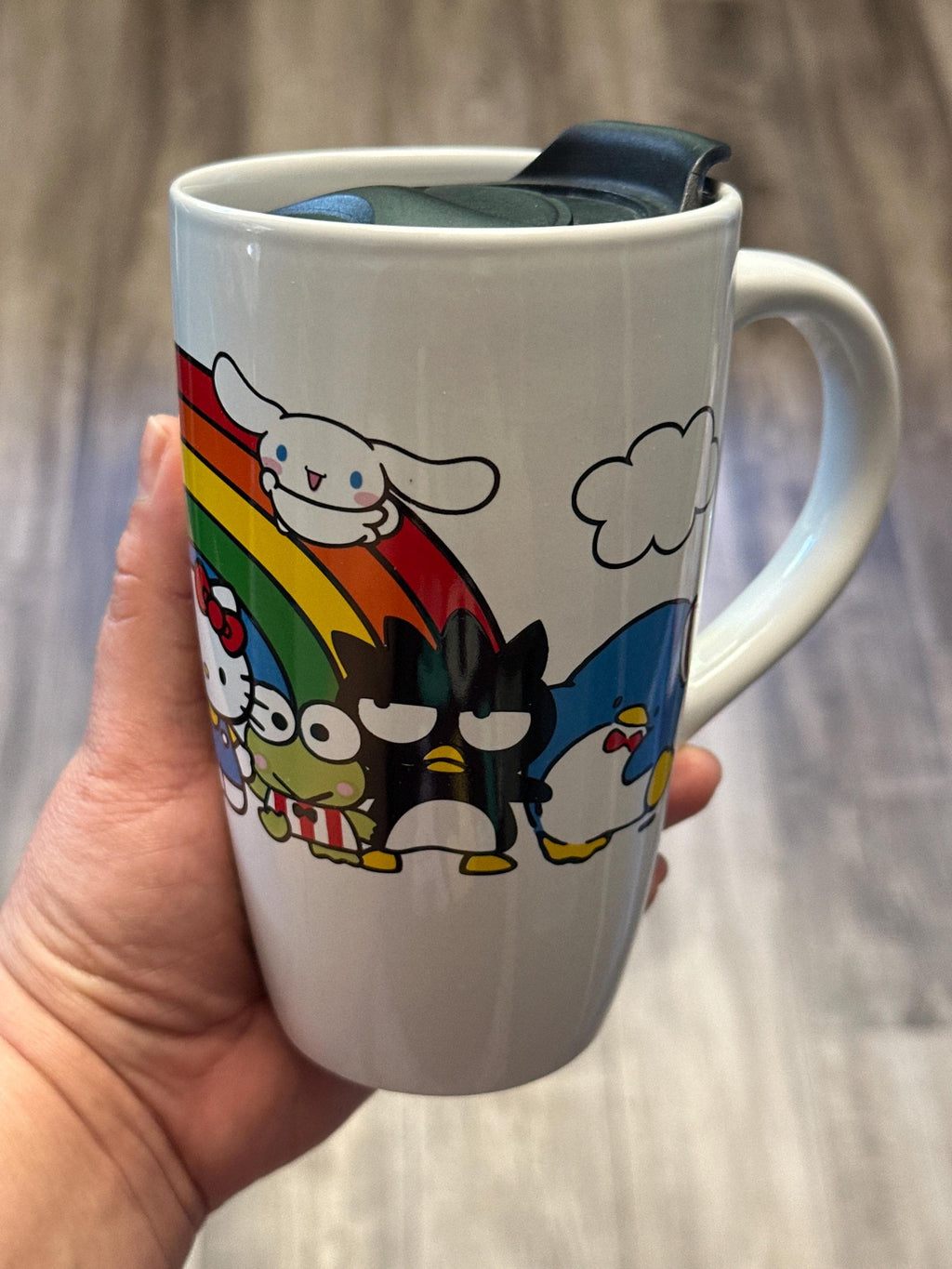 Hello Kitty Friends Cup With Lid Cute Coffee Cup New