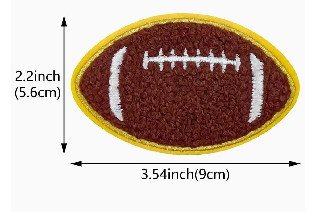 Embroidered Football Patches, Iron-on Appliques, Set of 20