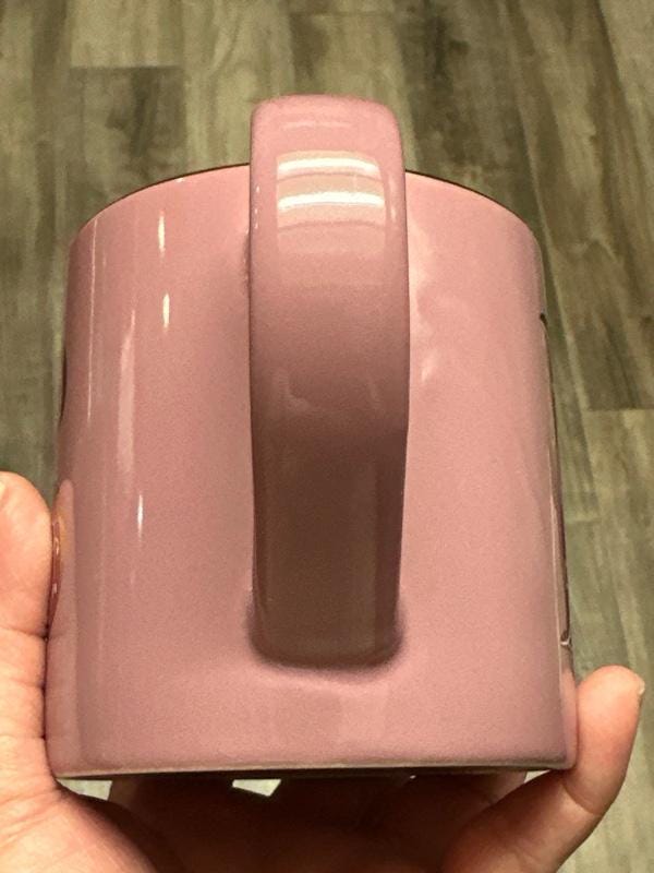 Stoneware Coffee Mug Mauve Gold Trimmed With The Initial B. New! Ship Fast!