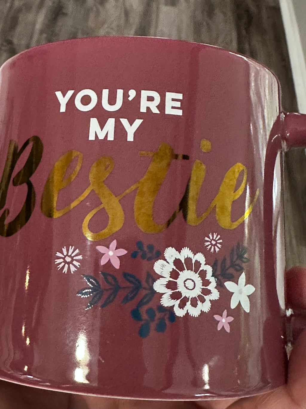 You Are My Bestie Floral Mug – 14 oz Friendship Cup. Ship Fast!