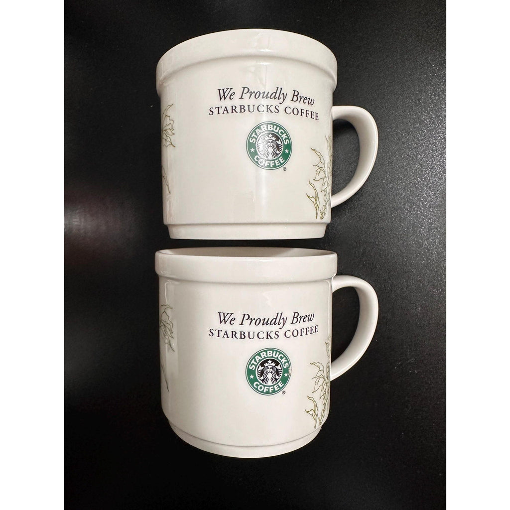 Starbucks “We Proudly Brew” Stacking Cups Set of 2. Ship Fast!