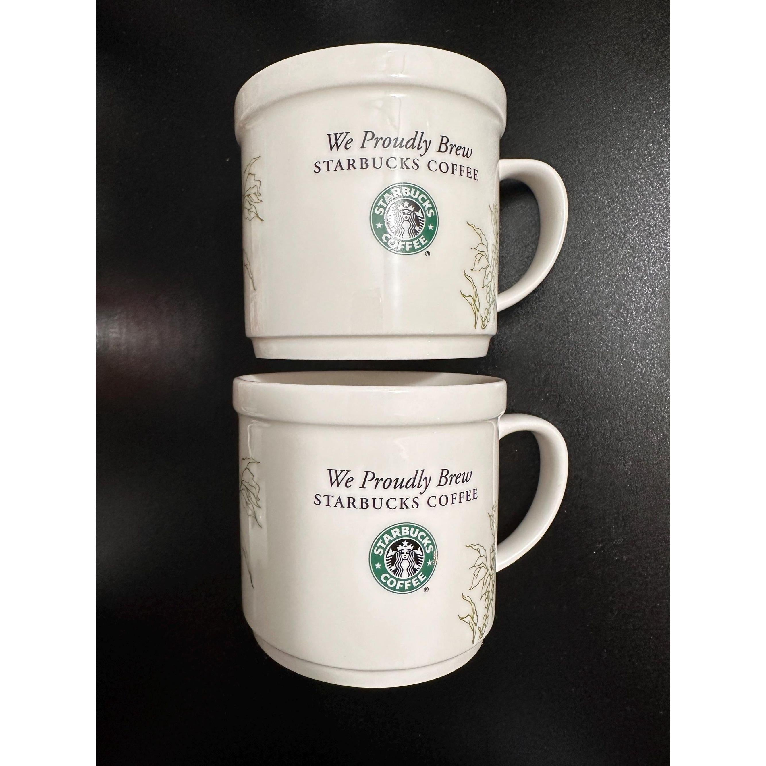 Starbucks “We Proudly Brew” Stacking Cups Set of 2. Ship Fast!