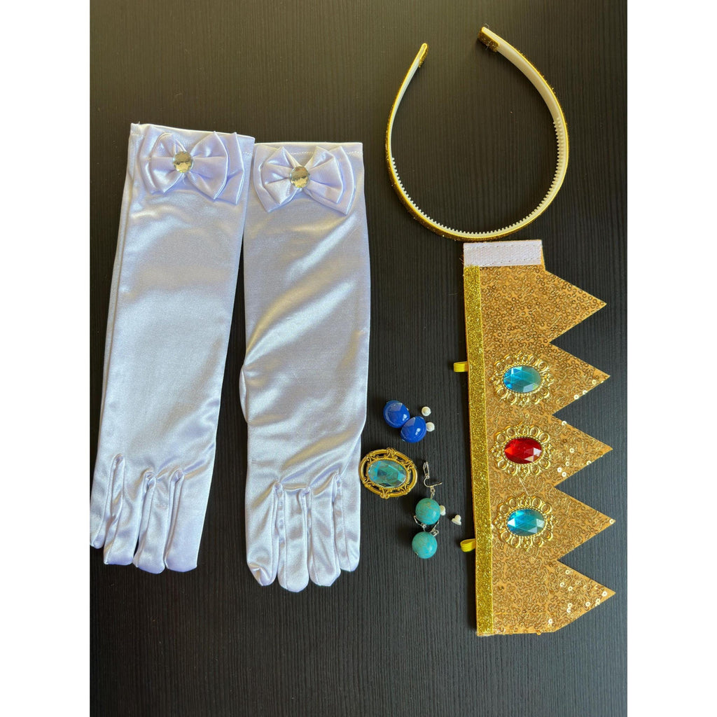 Girls' Princess Dress-Up Set: Gold Tiara, Gloves, & Jewelry | Little Joy Market