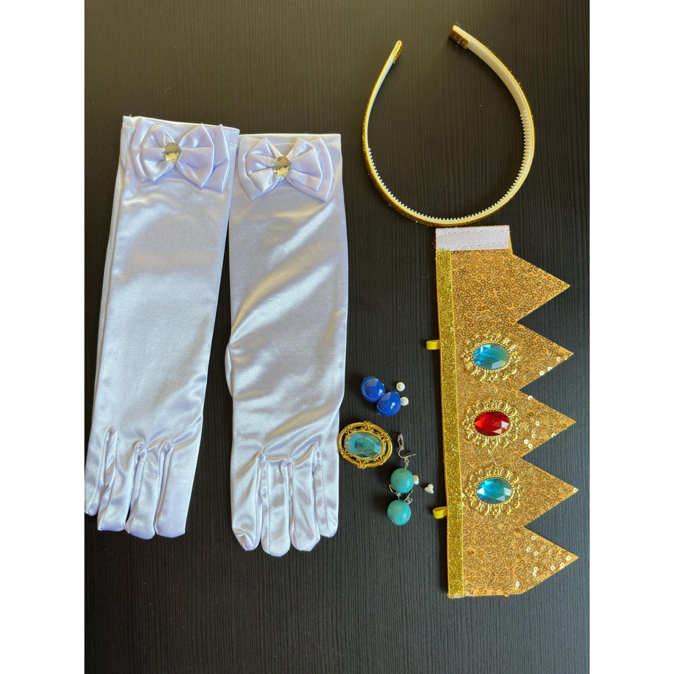 Girls' Princess Dress-Up Set: Gold Tiara, Gloves, & Jewelry | Little Joy Market