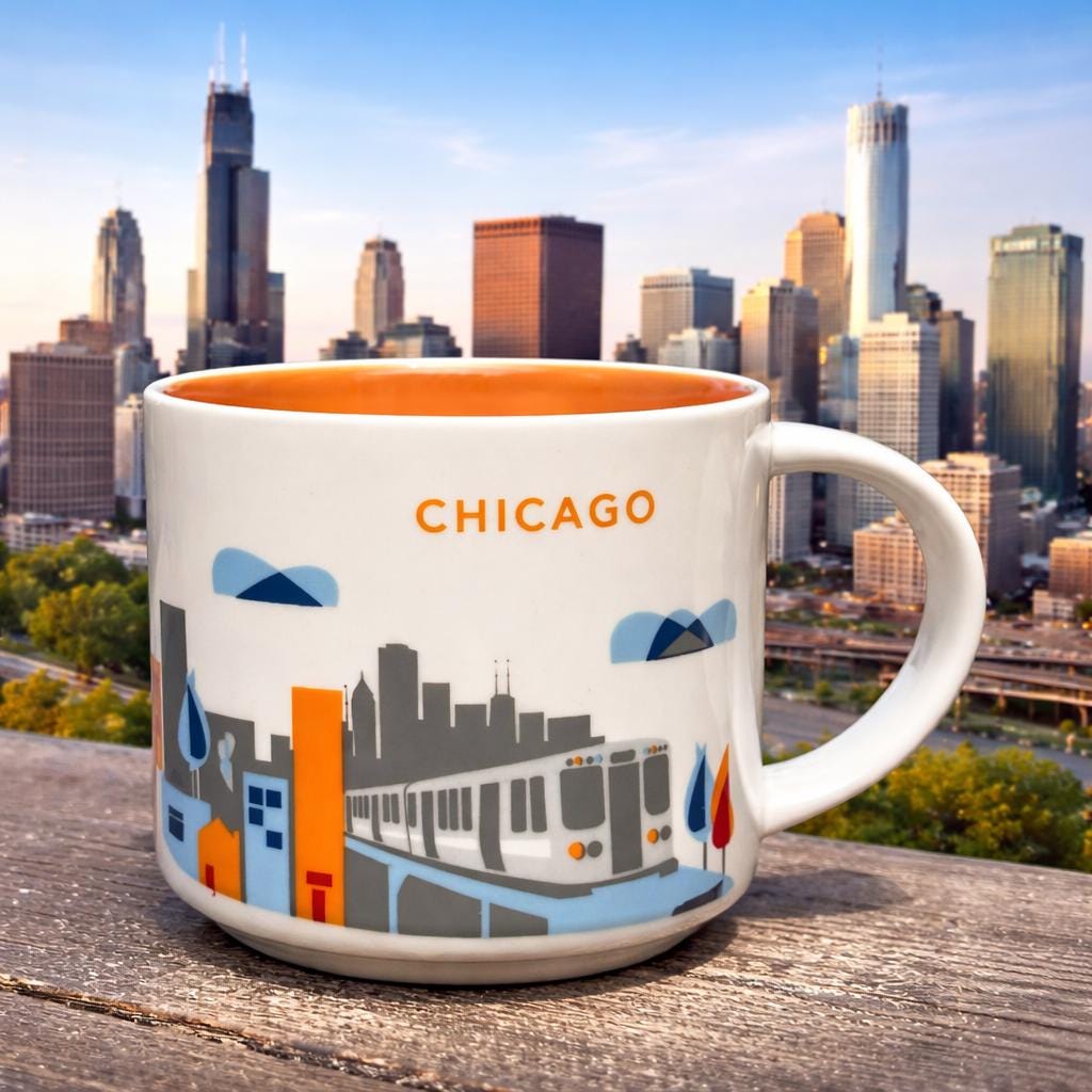 Starbucks Chicago You Are Here Mug 14oz. Ship Fast! | Little Joy Market