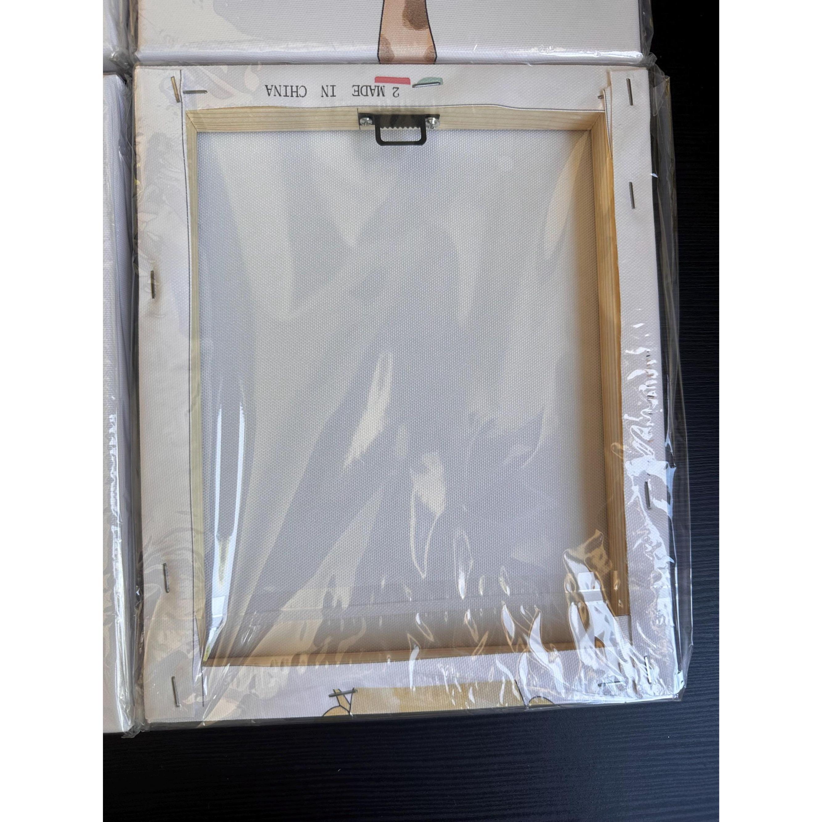 Safari Animal Canvas Prints: Baby Room Decor, Wooden Photo Props, Clip Holder