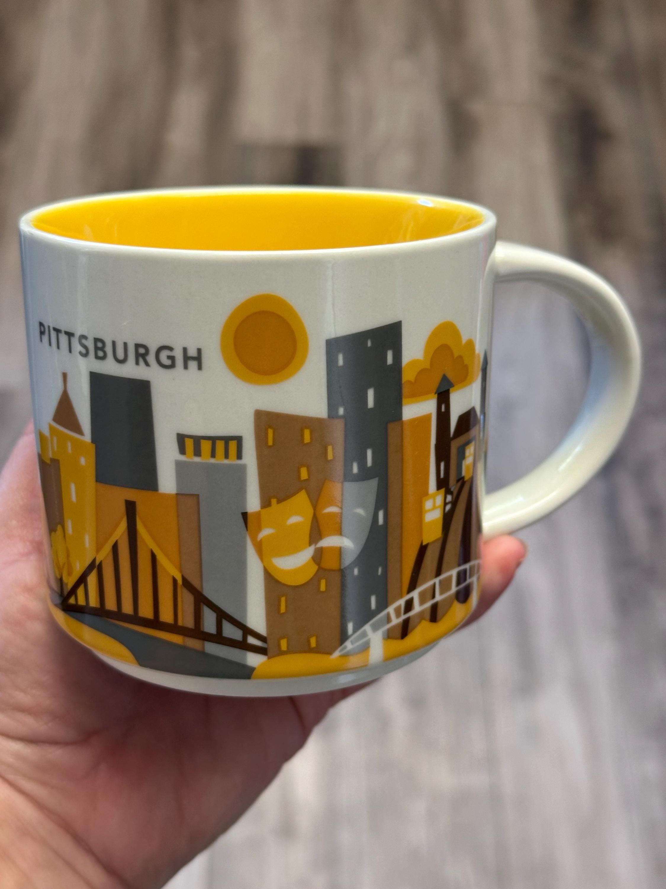 Starbucks Pittsburgh You Are Here Collector Mug 14oz. Ship Fast!