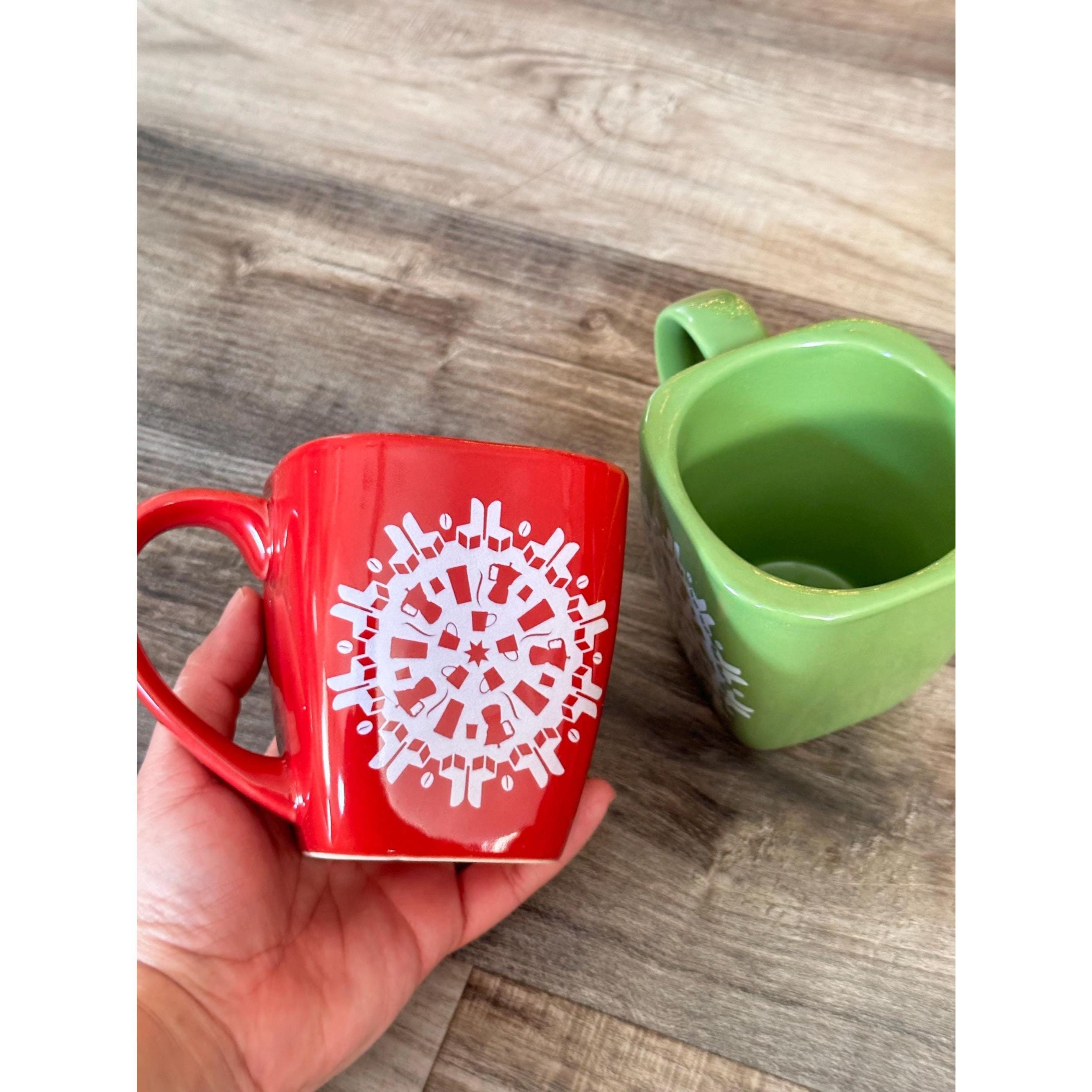 Starbucks Vintage 2004 Couples Christmas Mugs Set – 12oz Each. Ship Fast!