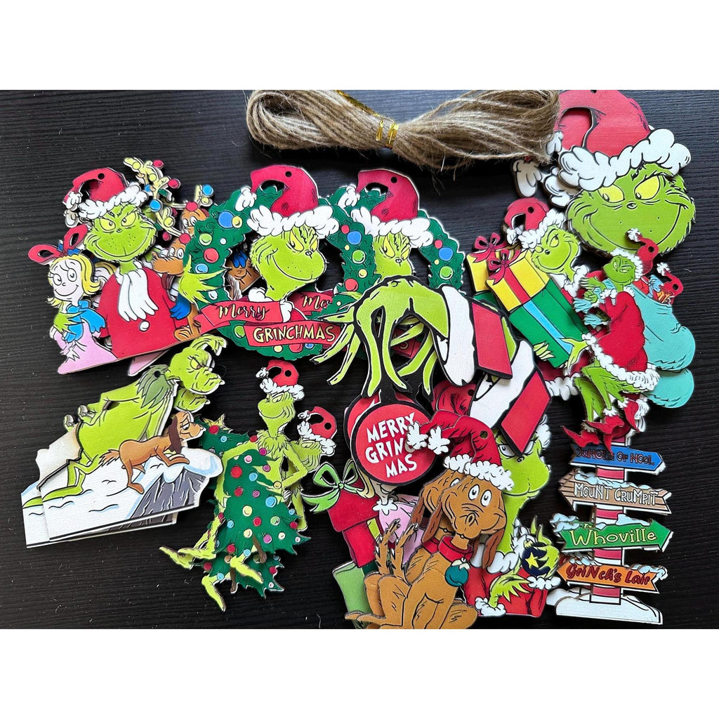 Felt & Wood Christmas Ornaments Set of 24 – Holiday Hanging Decorations. Ship Fast! | Little Joy Market