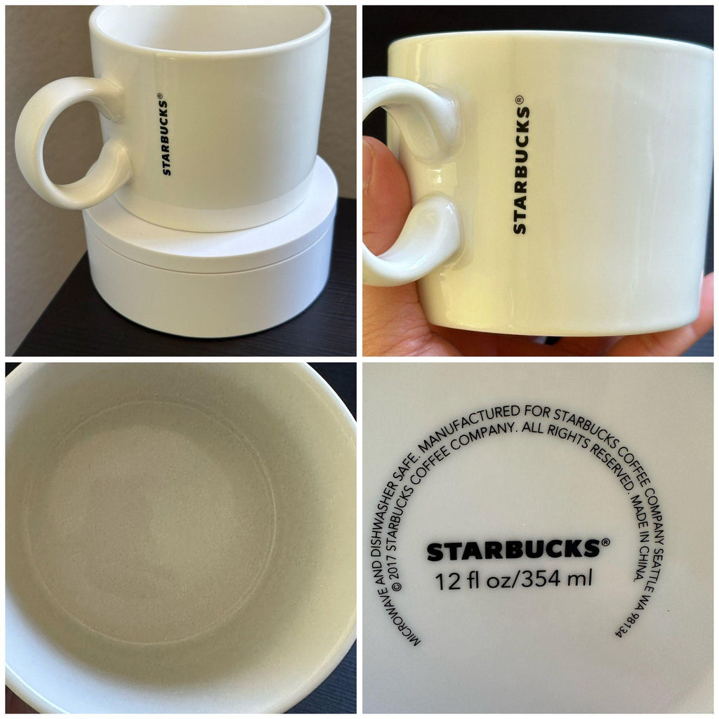 Starbucks white Mug 12 Oz, 2017. Ship Fast!