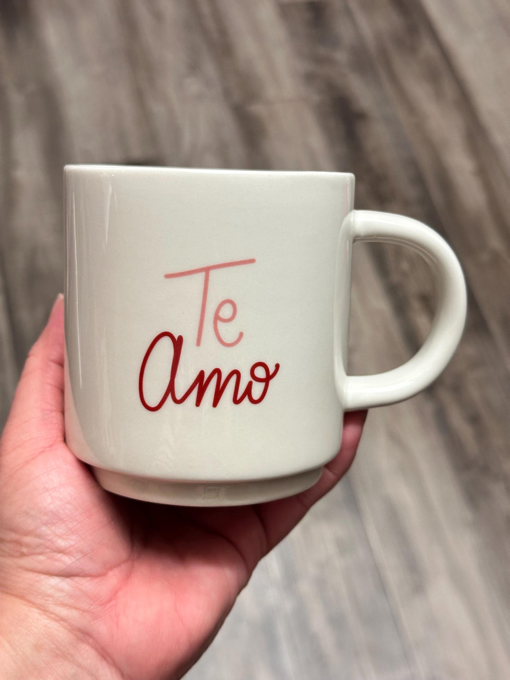 Te Amo Mug 12 oz Stoneware Coffee Cup. Ship Fast!