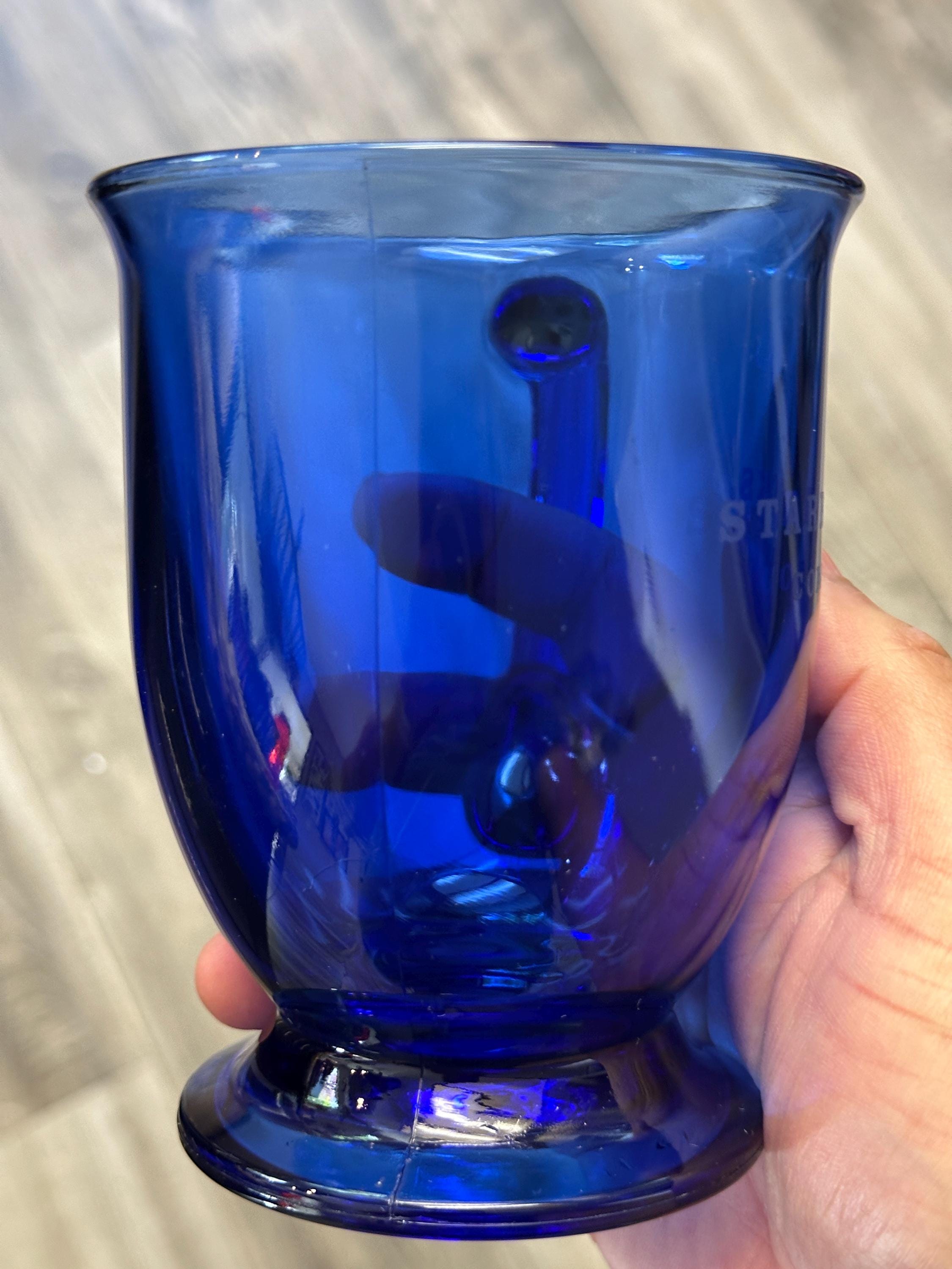 Vintage Starbucks Cafe Mug 16oz – Anchor Hocking Cobalt Blue Glass. Ship Fast!