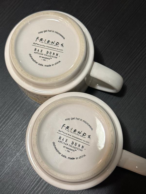 Friends TV Show Mug Set of 2 Central Perk Umbrella Coffee Tea Cups EUC