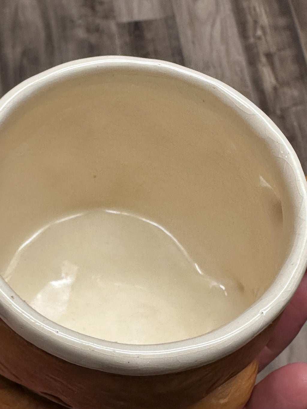Brown Handprinted 3D animal Mug 10 oz Ceramic Coffee Cup. Ship Fast!
