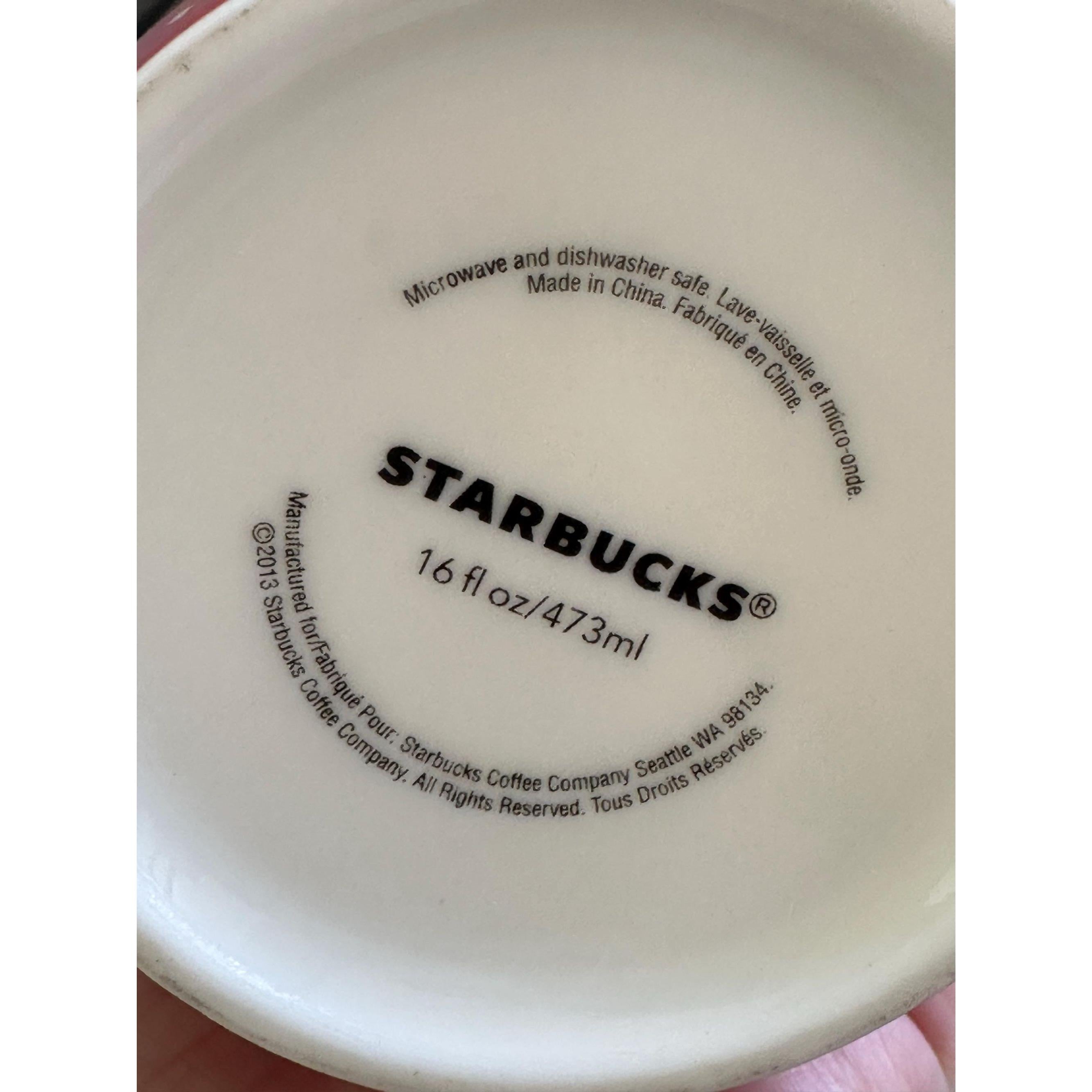 Starbucks Christmas Mug Red 16 oz 2013 Discontinued. EUC. Ship Fast!