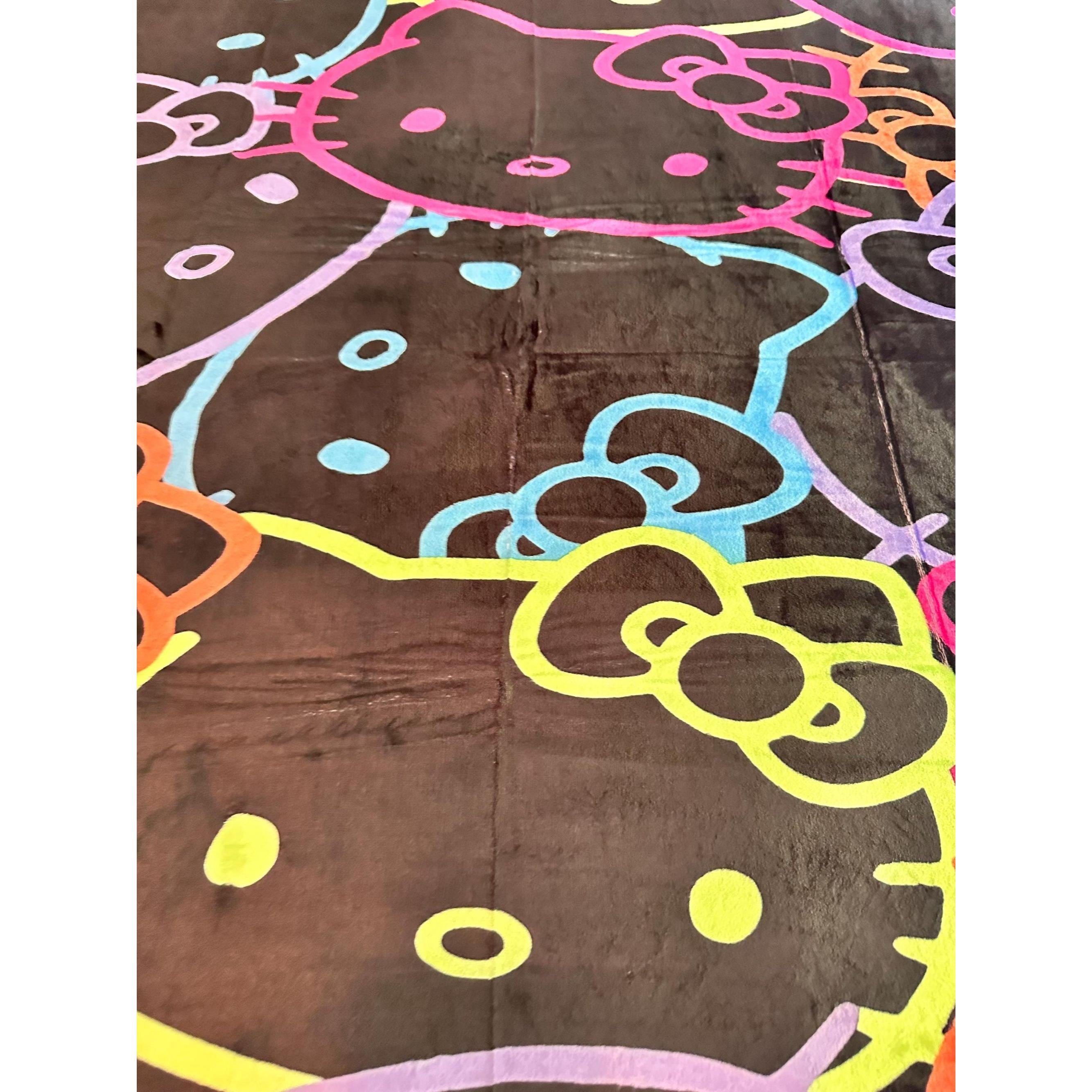 Hello Kitty Neon Blanket 39x53 Inches | Soft Cozy Throw | Ships Fast!
