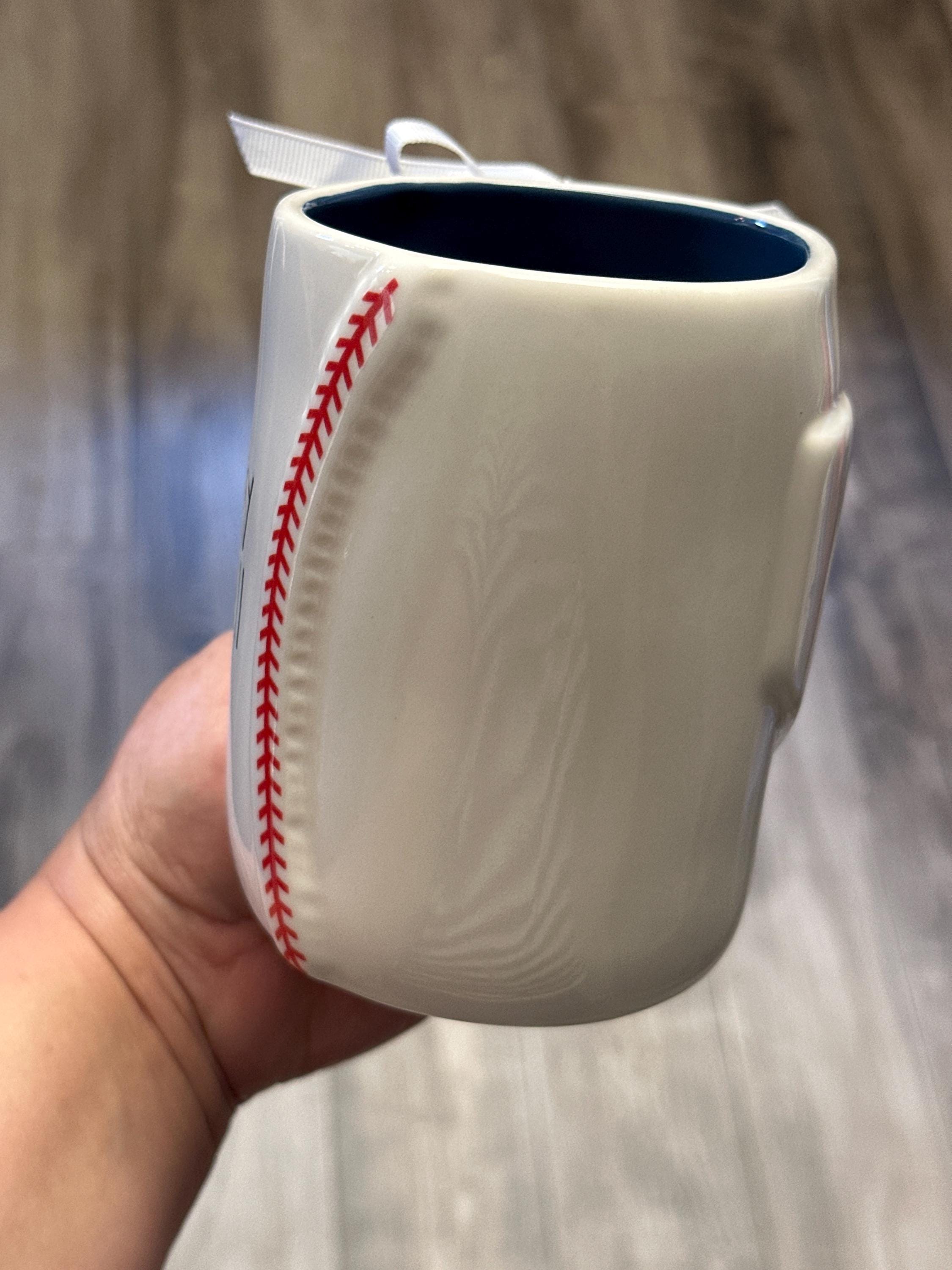 Snoopy Play Ball Mug 16oz Peanuts Double Sided baseball Coffee Cup. New!