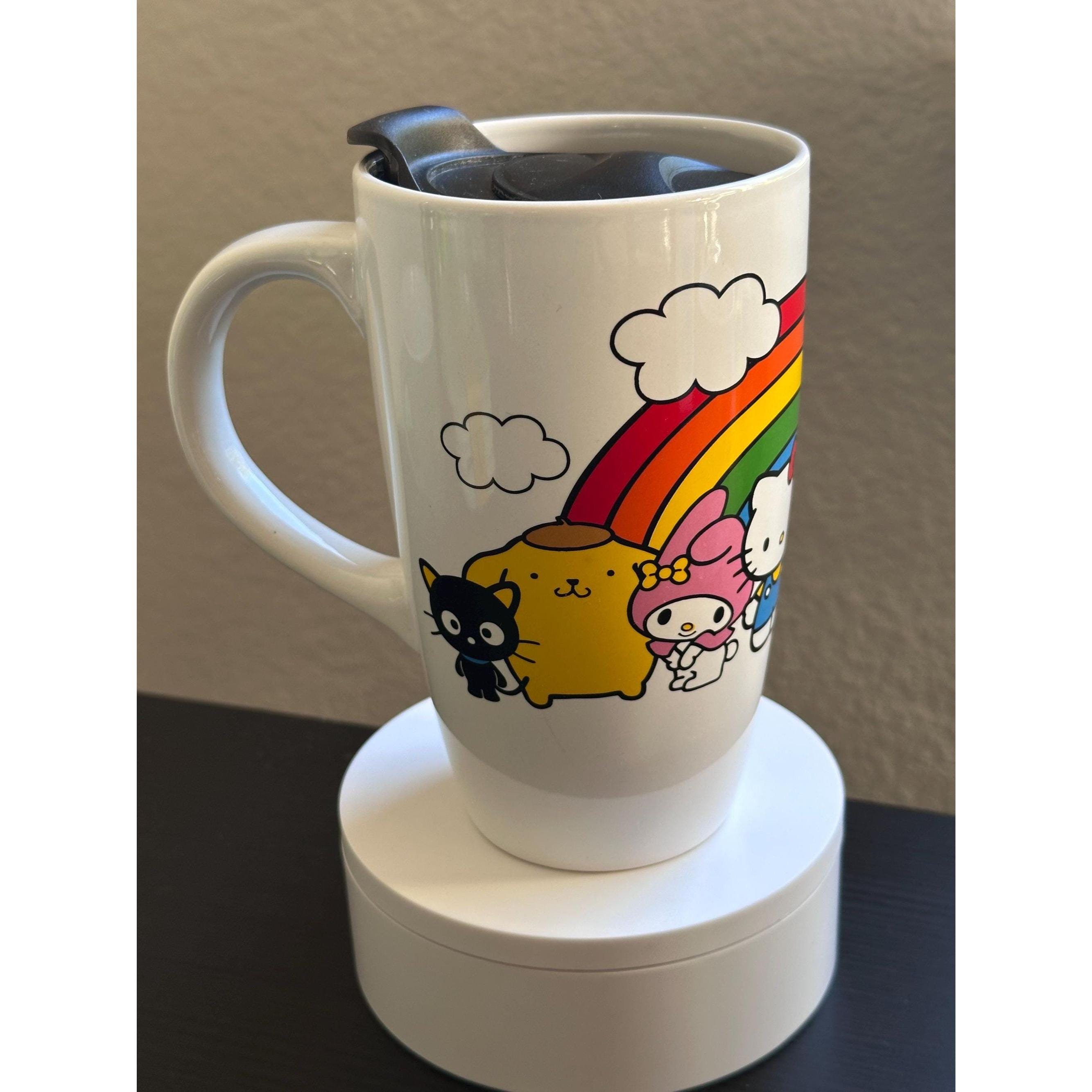 Hello Kitty Friends Cup With Lid Cute Coffee Cup New