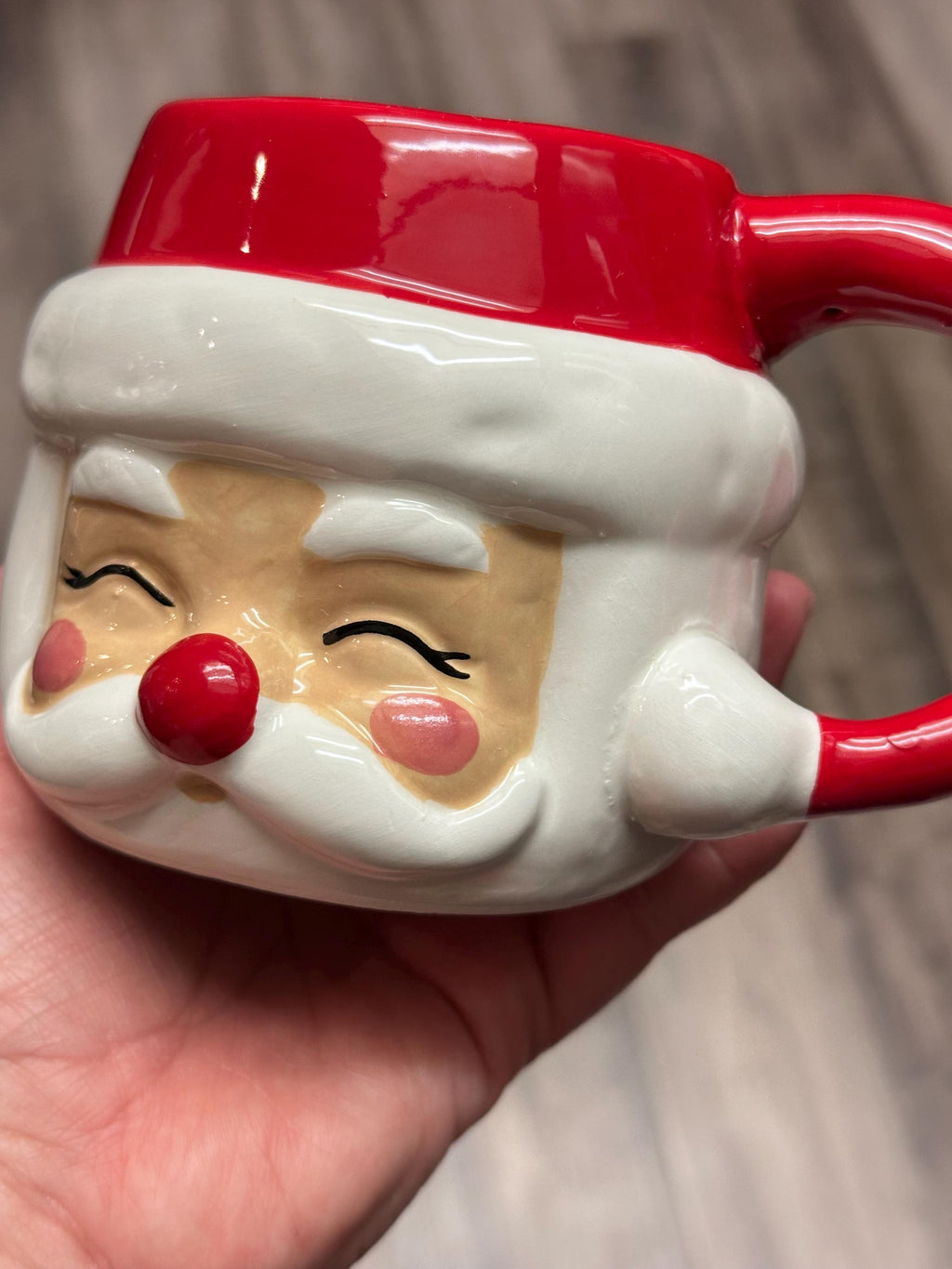 Santa Face 3D Holiday Mug, 14 oz Christmas Coffee Cup. Ship Fast!