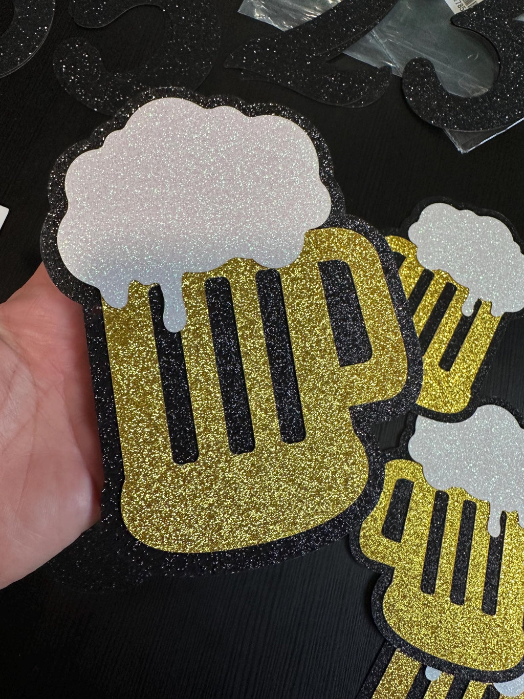 Cheers & Beers Birthday Banner – Shiny Paper – Number Set. Ship Fast!