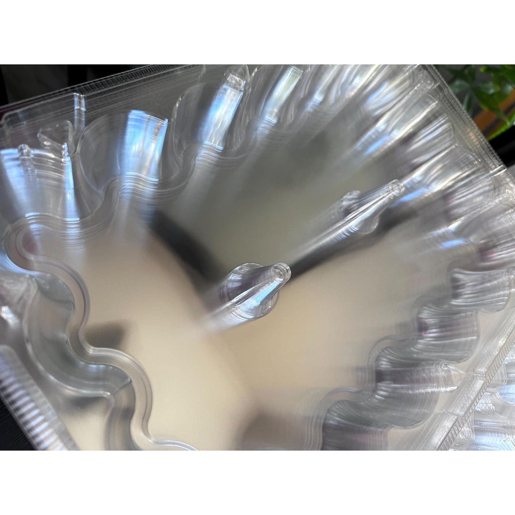 Mini Cupcake Containers, 24 Clear Plastic Stackable Boxes with Dome Lids