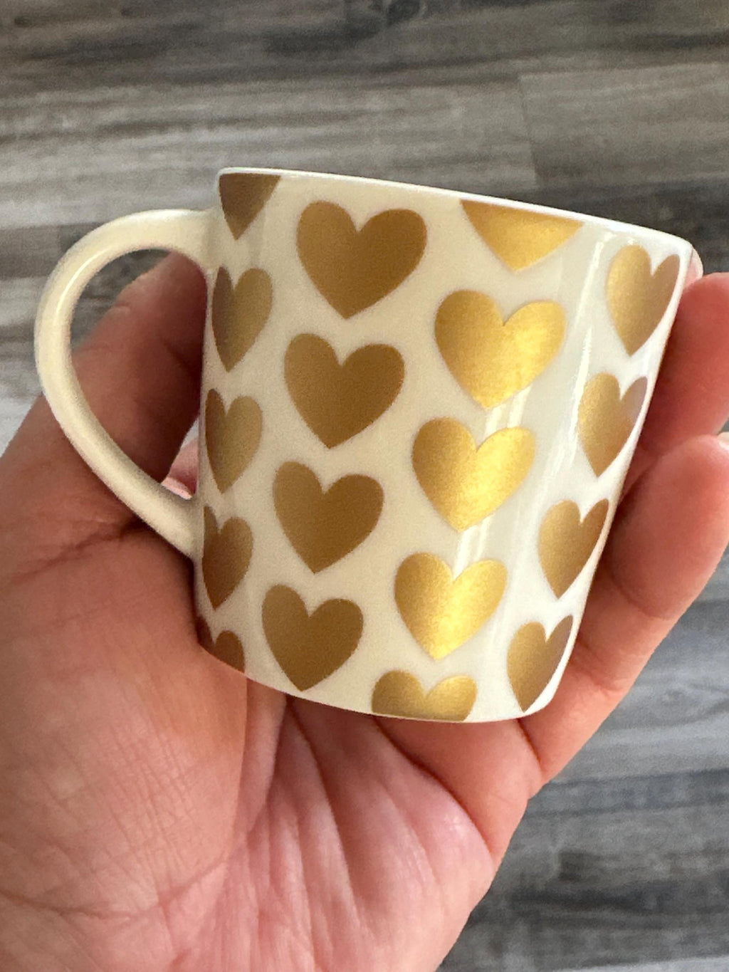 Starbucks 2015 Limited Edition Mini Espresso Cup 3oz – Golden Hearts. Ship Fast!
