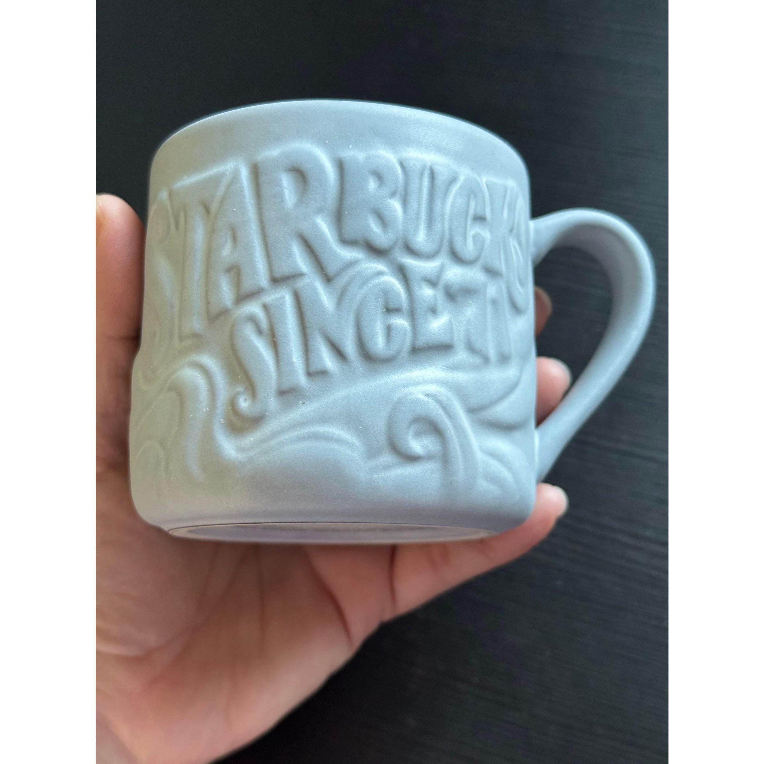 Starbucks Gray Raised Siren Mug 12oz – Since 1971, 2016. Ship Fast!