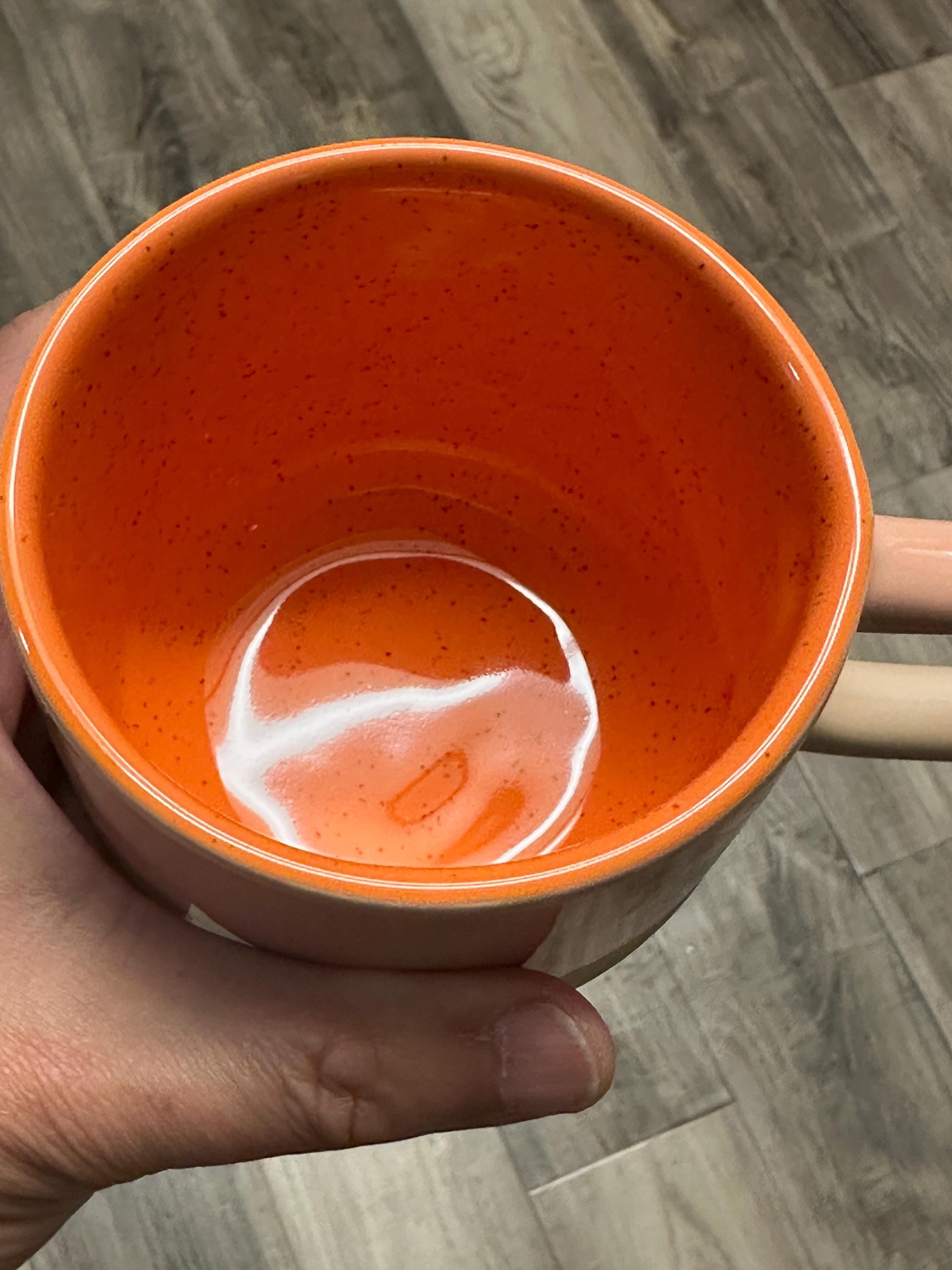 Starbucks Pink/orange Two-Tone Speckled Terracotta Mug 12oz 2018. Ship Fast!