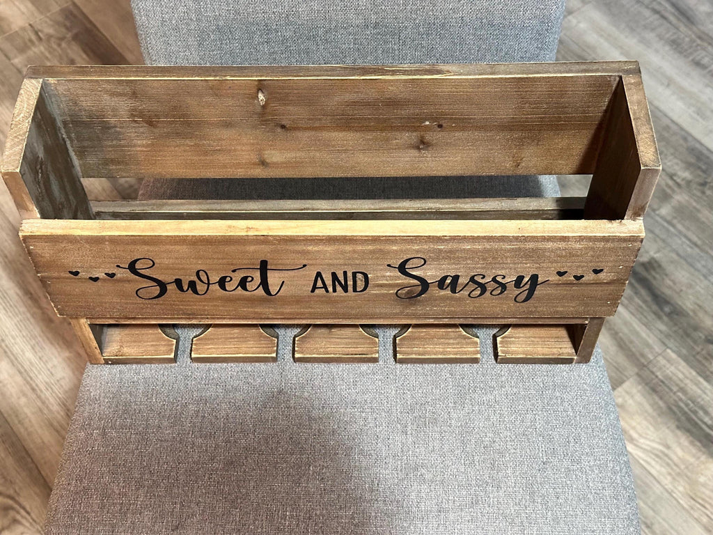 Sweet & Sassy Wooden Wine Rack Wall Mount – New. Ship Fast!