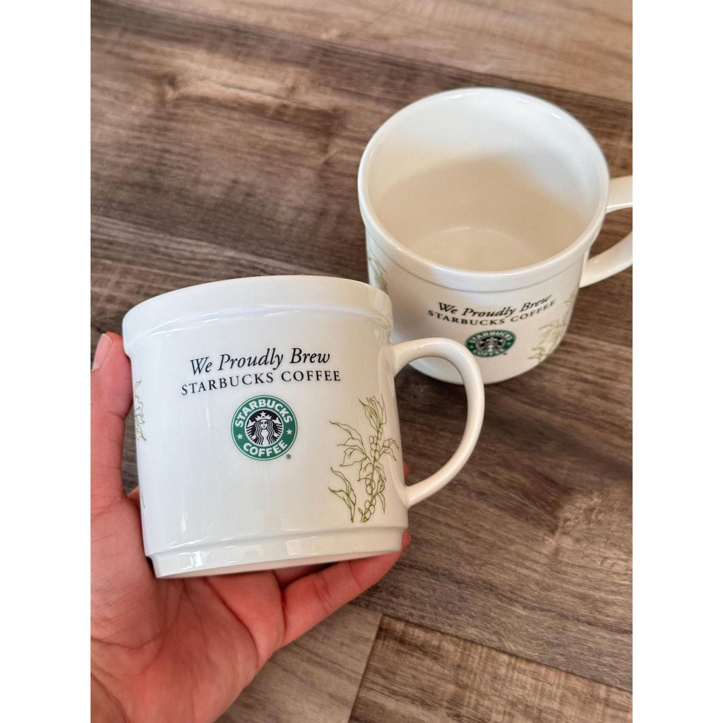 Starbucks “We Proudly Brew” Stacking Cups Set of 2. Ship Fast!