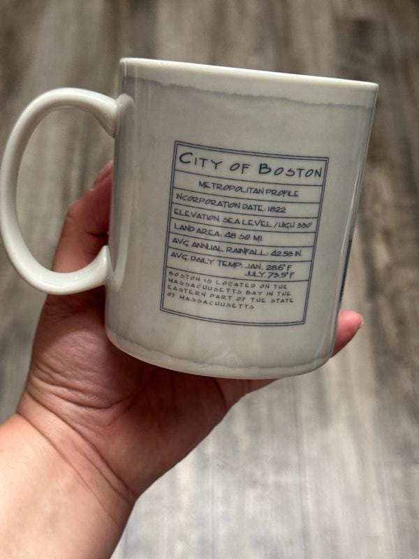 Starbucks Beantown Boston 18oz Mug Architecture Series. EUC. Ship Fast!