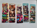 Kitten Peek-a-Boo Bookmarks Set of 5, Cat Lover Reading Accessories