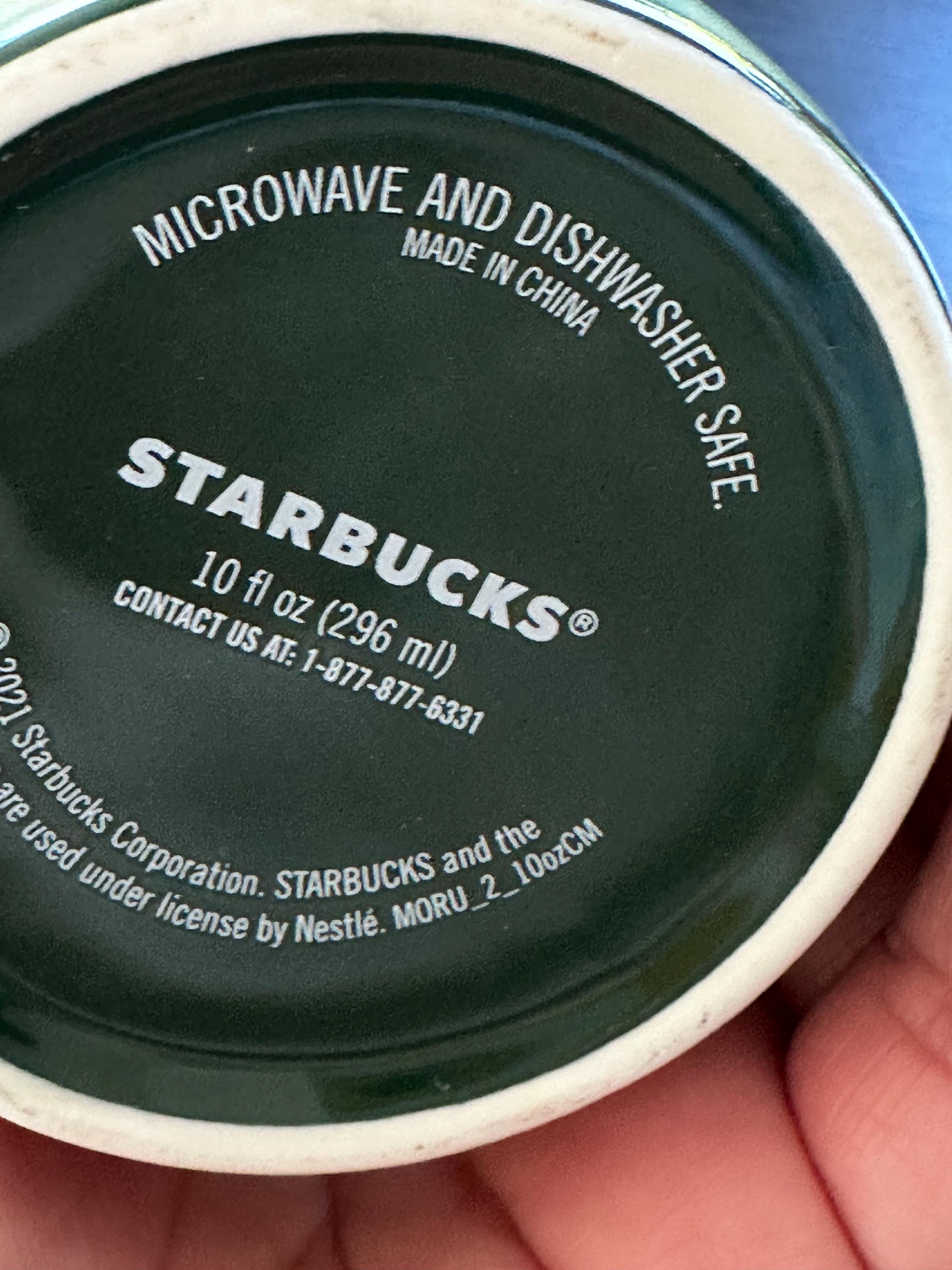 Starbucks Holiday Mug: Green 2021 Teacup, 10 Oz. Ship Fast!