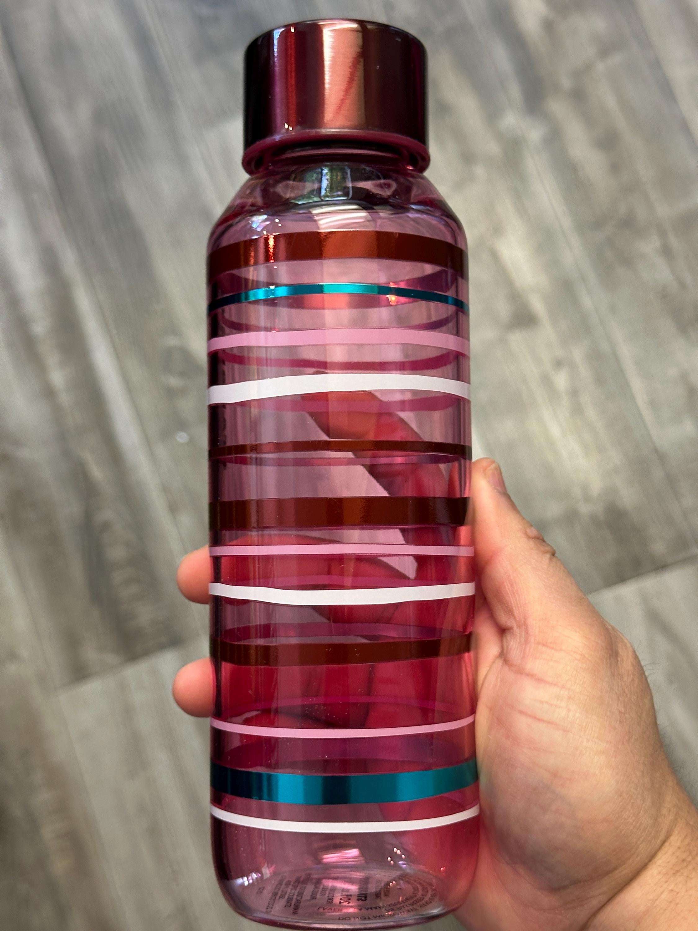 Starbucks Striped Glass Water Bottle 20oz – Maroon Pink Gradient, 2023 Ship fast!