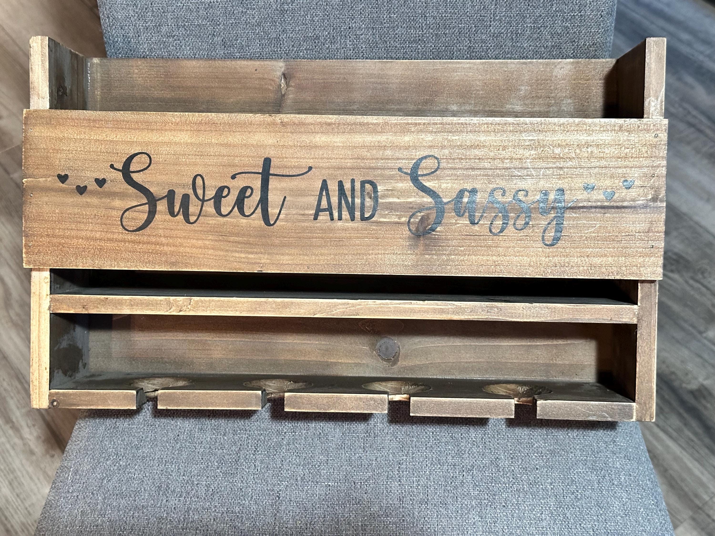 Sweet & Sassy Wooden Wine Rack Wall Mount – New. Ship Fast!