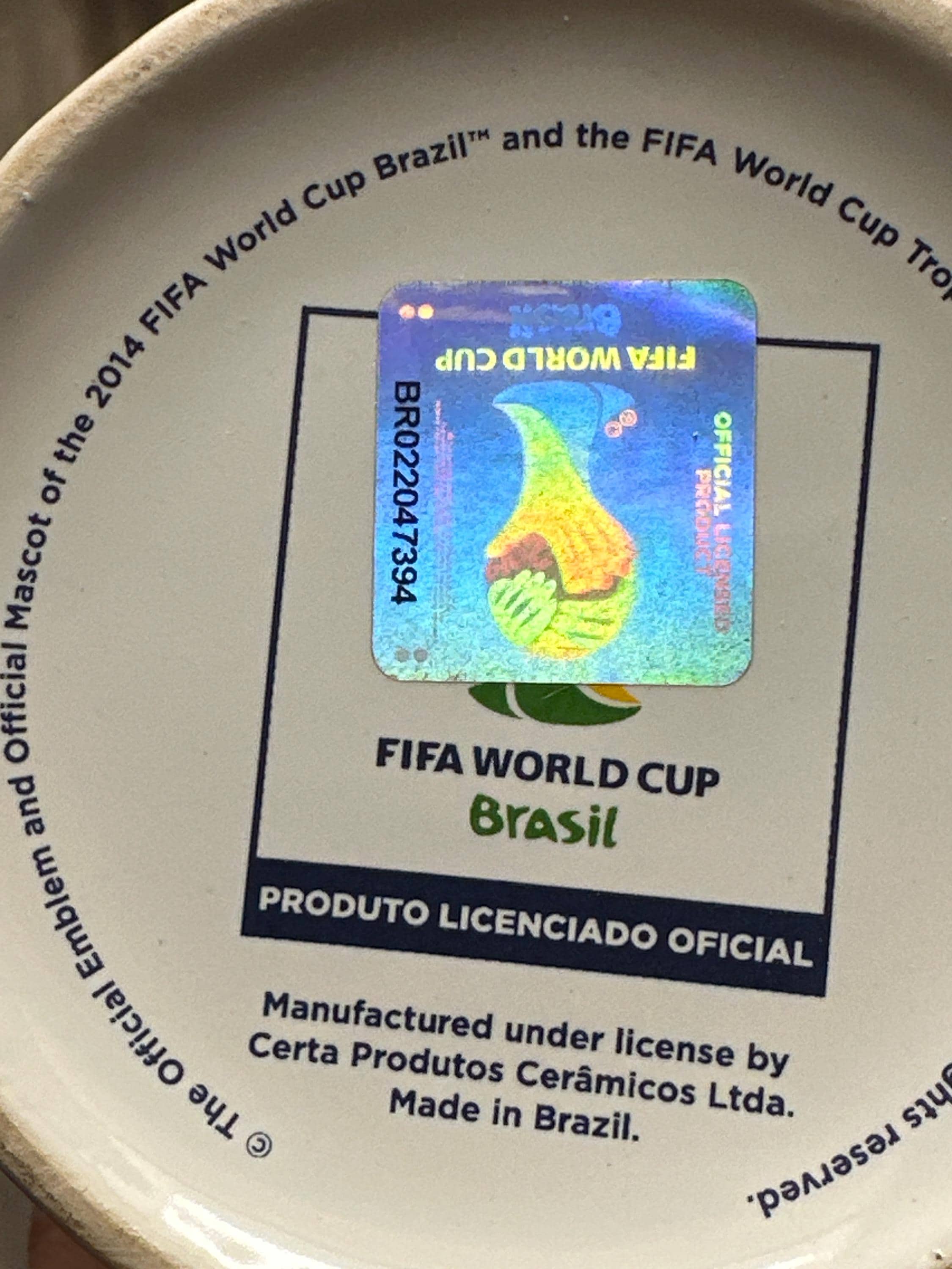 Brasil 2014 Large Mug Soccer Collectible Coffee Cup New