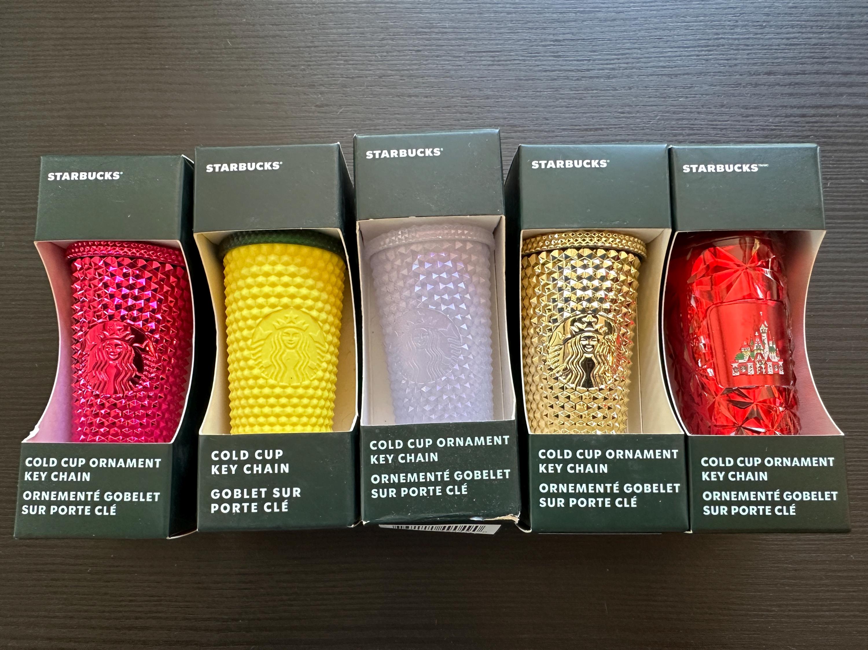 Starbucks Cold Cup Ornament Keychain Mini Cup Charm New.