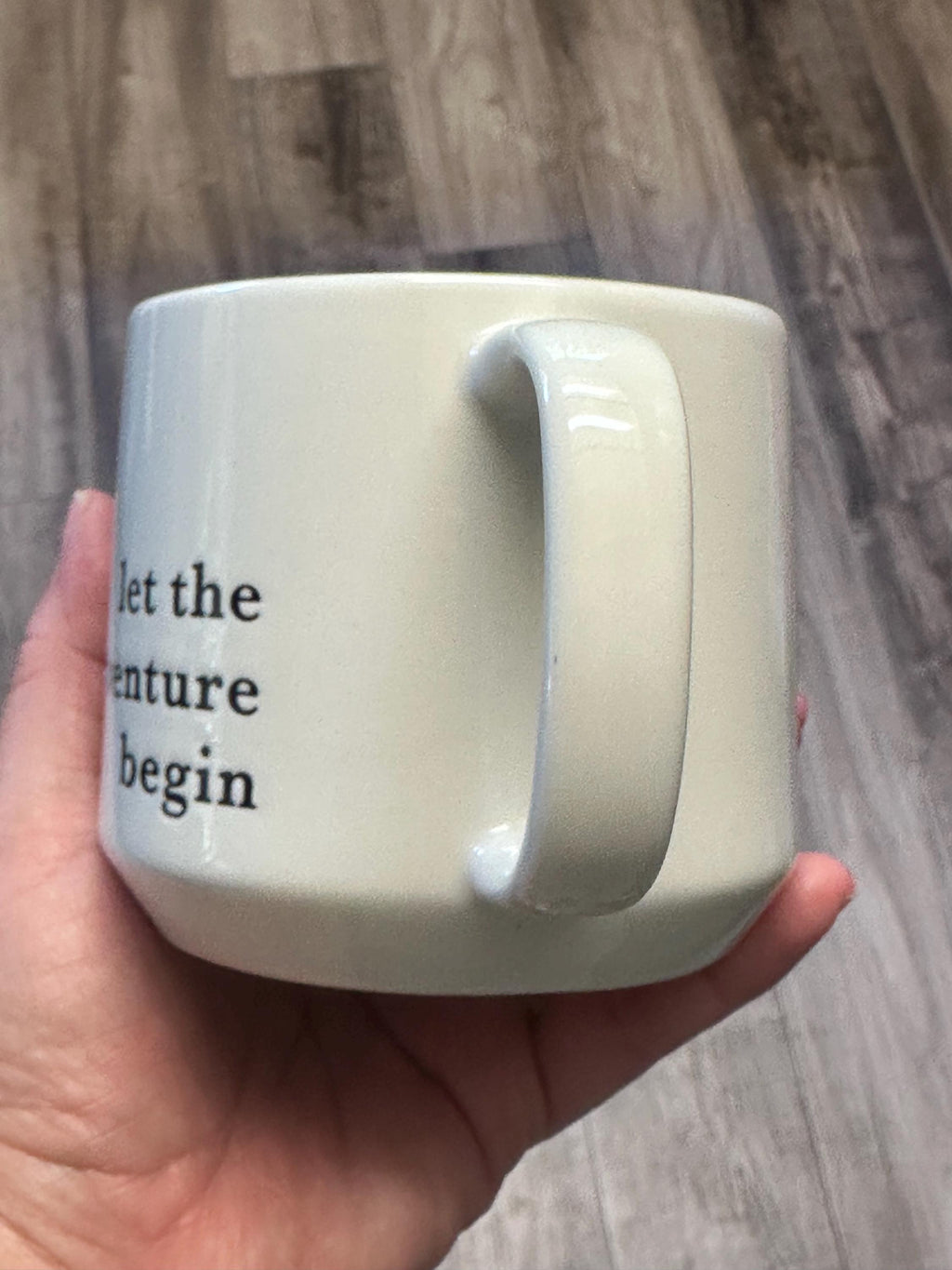 Let the Adventure Begin Mug 14 oz – Stoneware. Ship Fast!