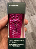 Starbucks Cold Cup Ornament Keychain Mini Cup Charm New.