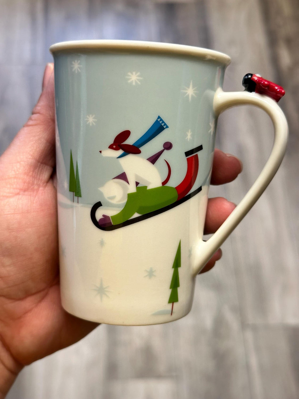 Starbucks Holiday Dog Sled Mug Set of 2 – 8 oz. 2011 | Ship Fast!