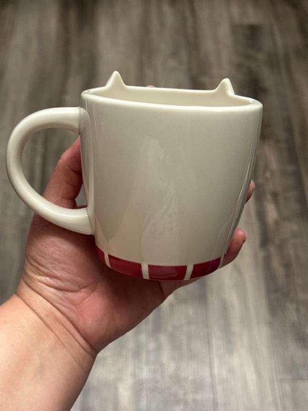 Meowy Christmas Cat Mug 16oz Stoneware With Ears Wondershop 2024 New. Ship fast!