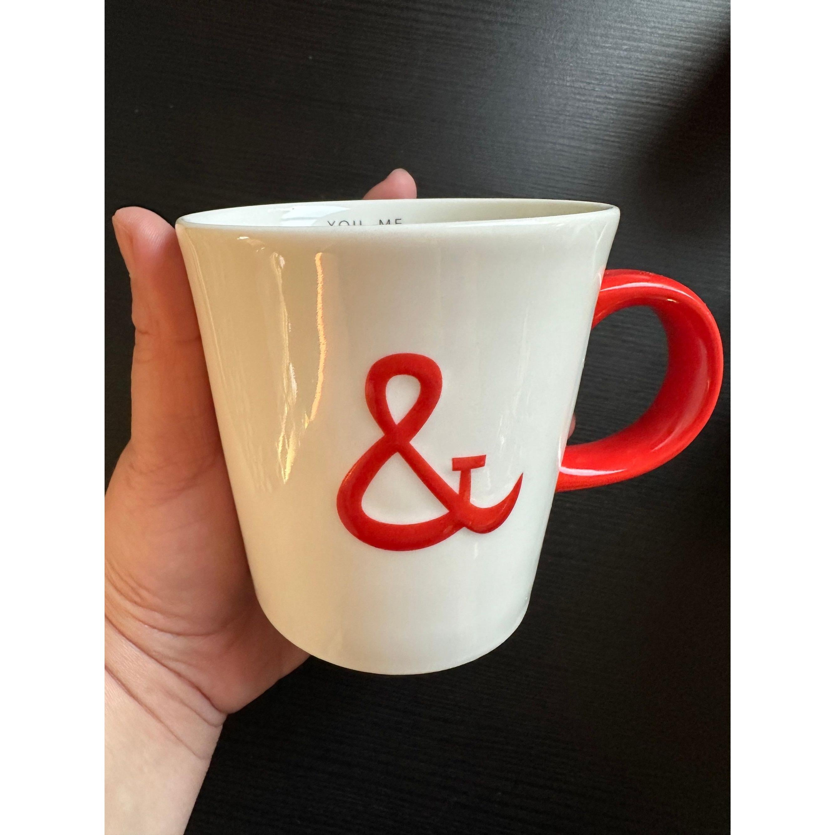 Starbucks You & and Me Ceramic Mug 12 oz White Red Love 2013 | Ship fast.