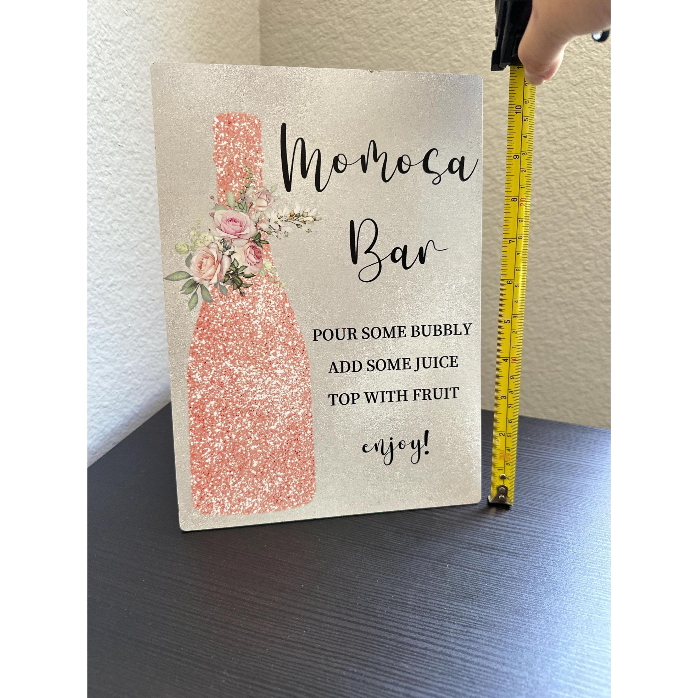 Wooden Mimosa Bar Sign 11x8 Bridal Shower Wedding Party Decor. Ship Fast!