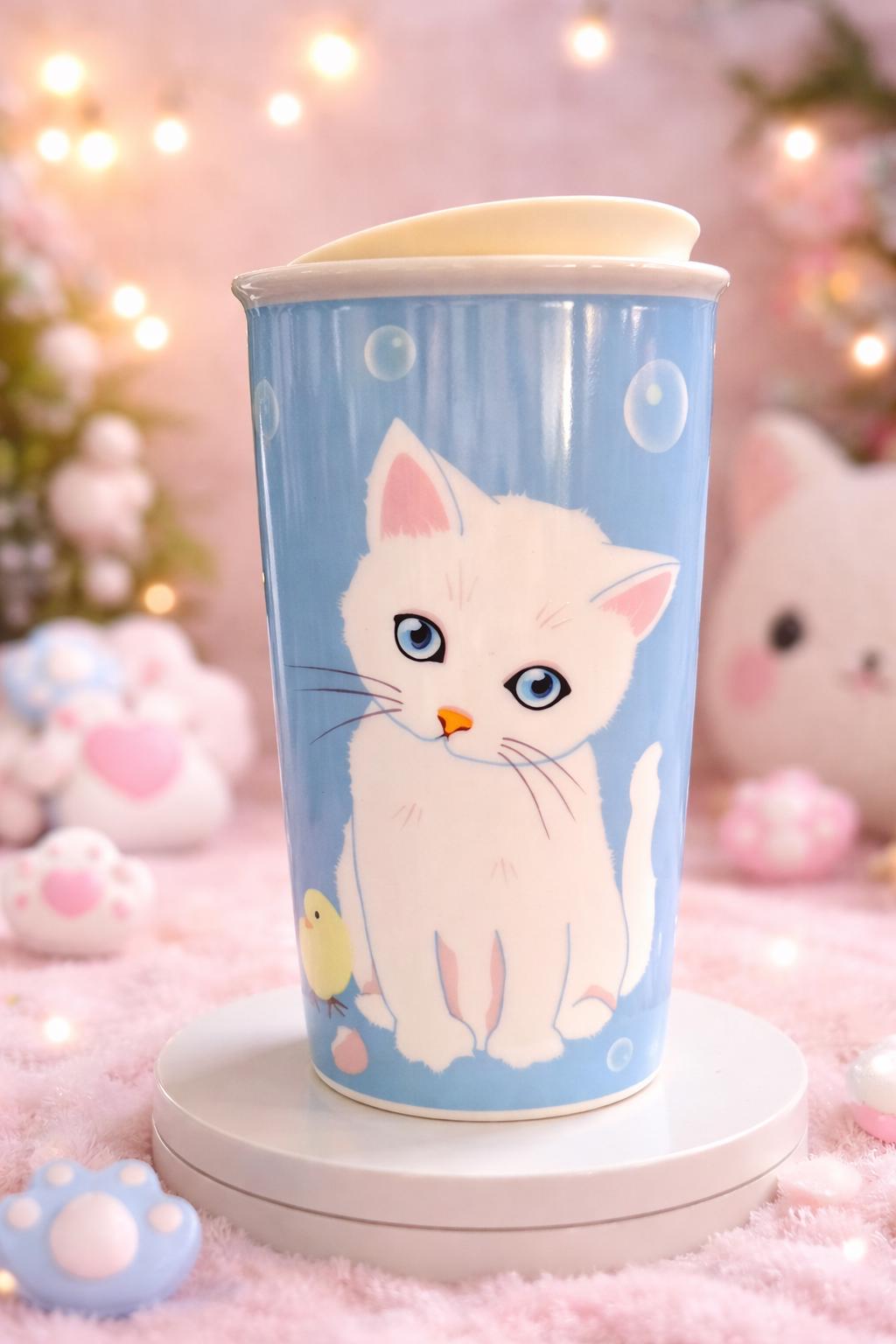 Starbucks Paul & Joe Cat Travel Tumbler 12oz Coffee Cup 2018 EUC. Ship Fast! | Little Joy Market
