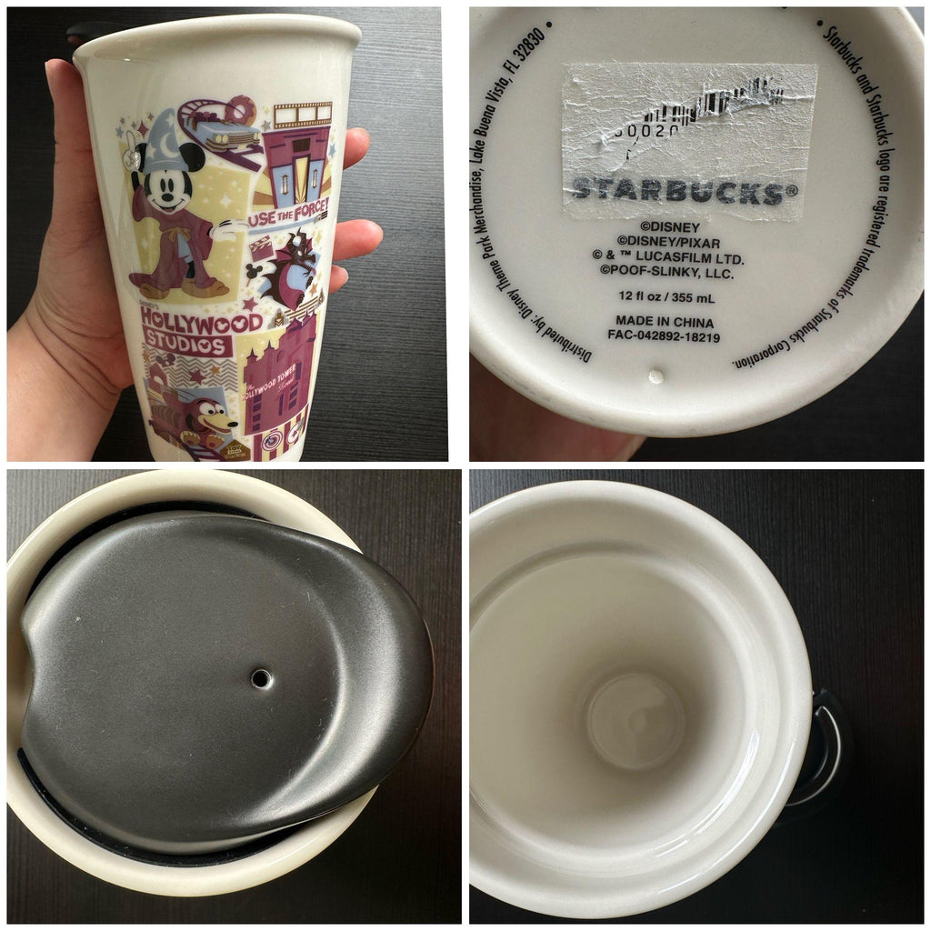 Starbucks Disney Hollywood Studios 12oz ceramic travel tumbler, 2018. Ship fast!