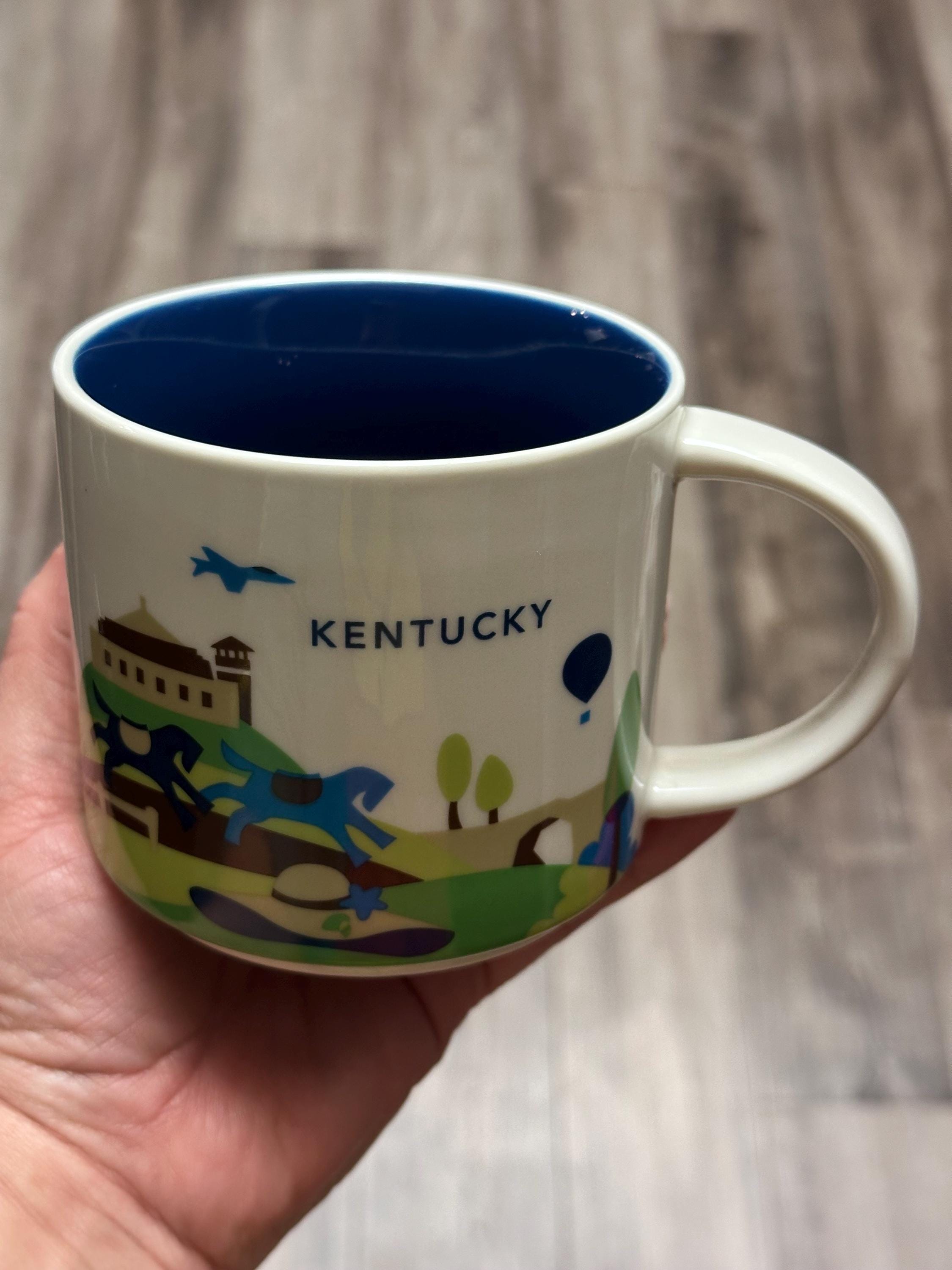 Starbucks Kentucky You Are Here Collection 14oz Ceramic Coffee Cup. Ship Fast!