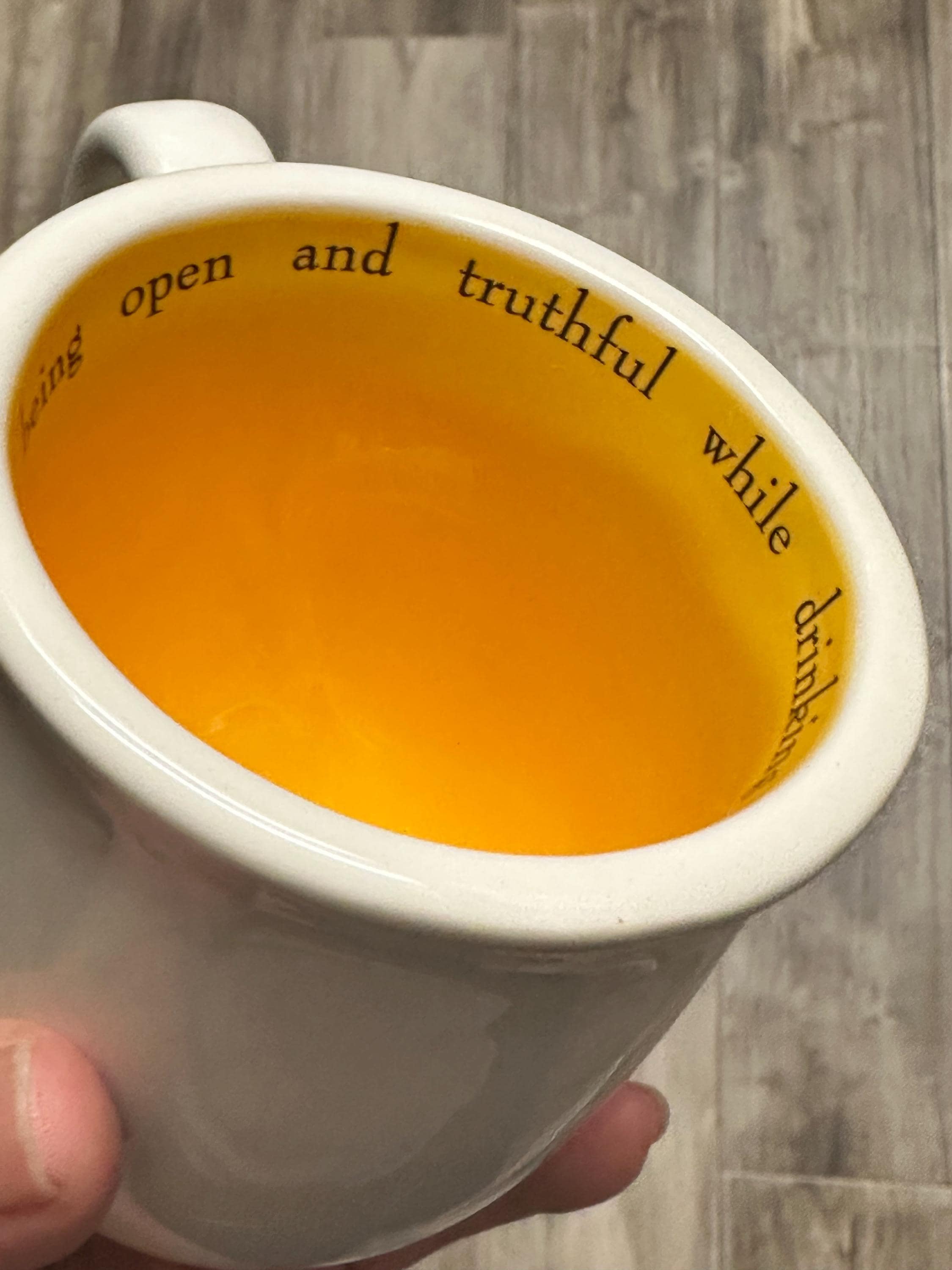 Sincerity Tea Mug White Yellow 12 oz – New. Teacup. Ship Fast!