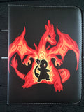 Trading Card Binder – orange/Black, 50 Sleeves, 9.5x7", Compatible with Pokémon Cards