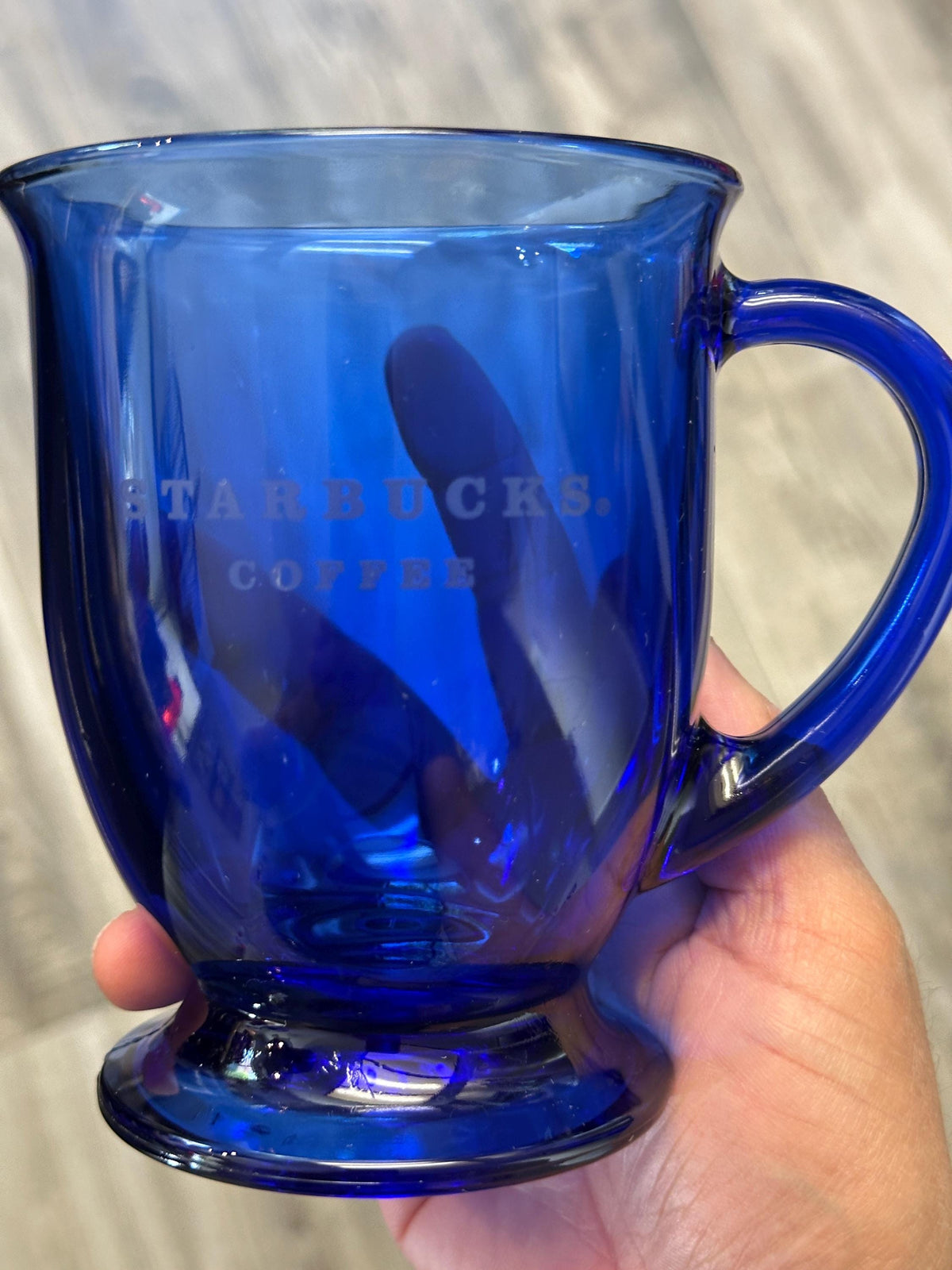 Vintage Starbucks Cafe Mug 16oz – Anchor Hocking Cobalt Blue Glass. Ship Fast! | The Corner of Everything